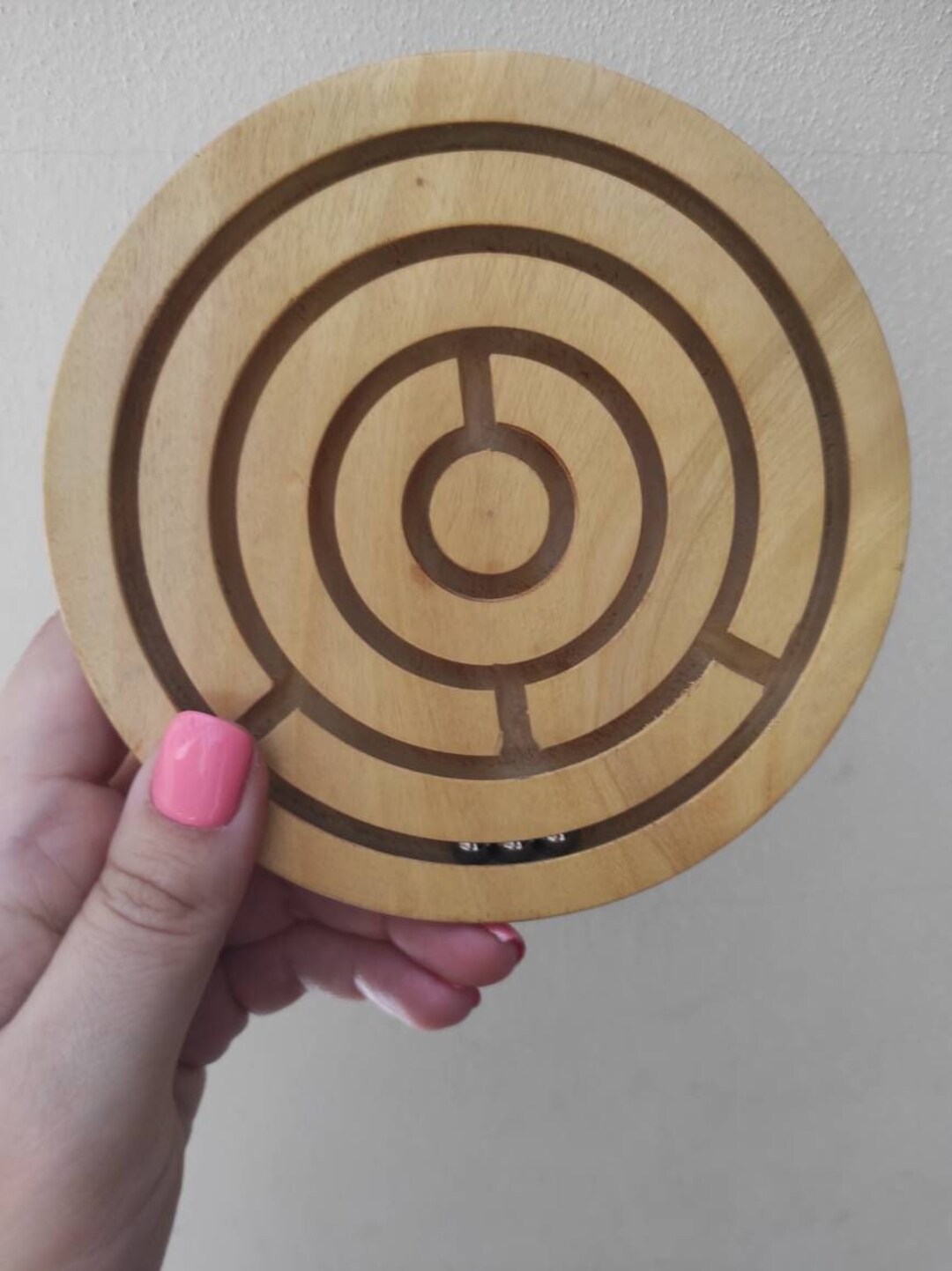Handheld Round Wooden Labyrinth Maze Game. Labyrinth Game 6