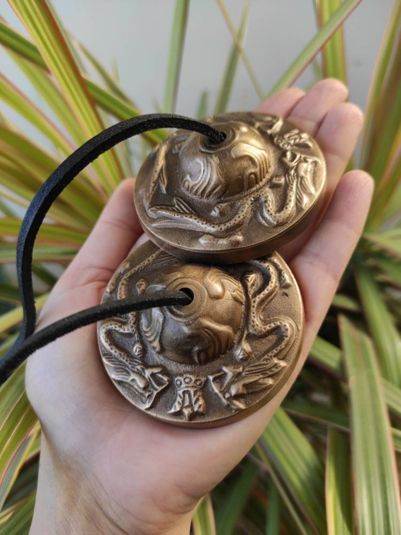 Tibetan Tingsha bells for meditation and relaxing. Engraved Etsy