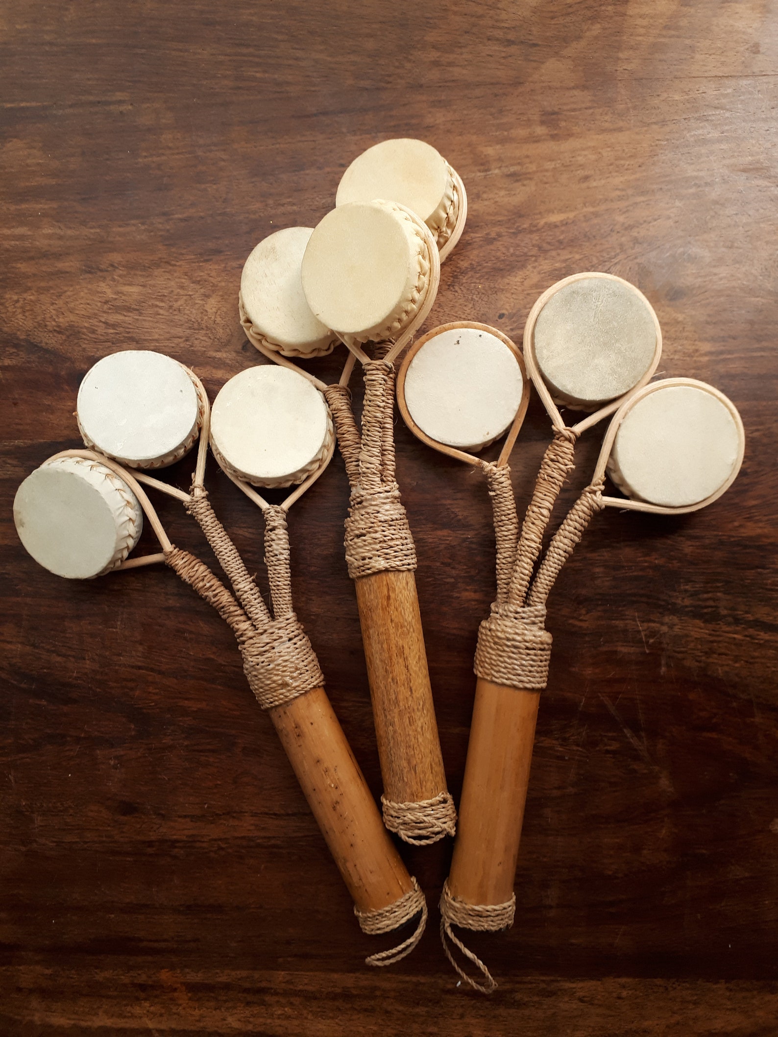 Rattle seed shaker music instrument. Bamboo leather and seed Etsy