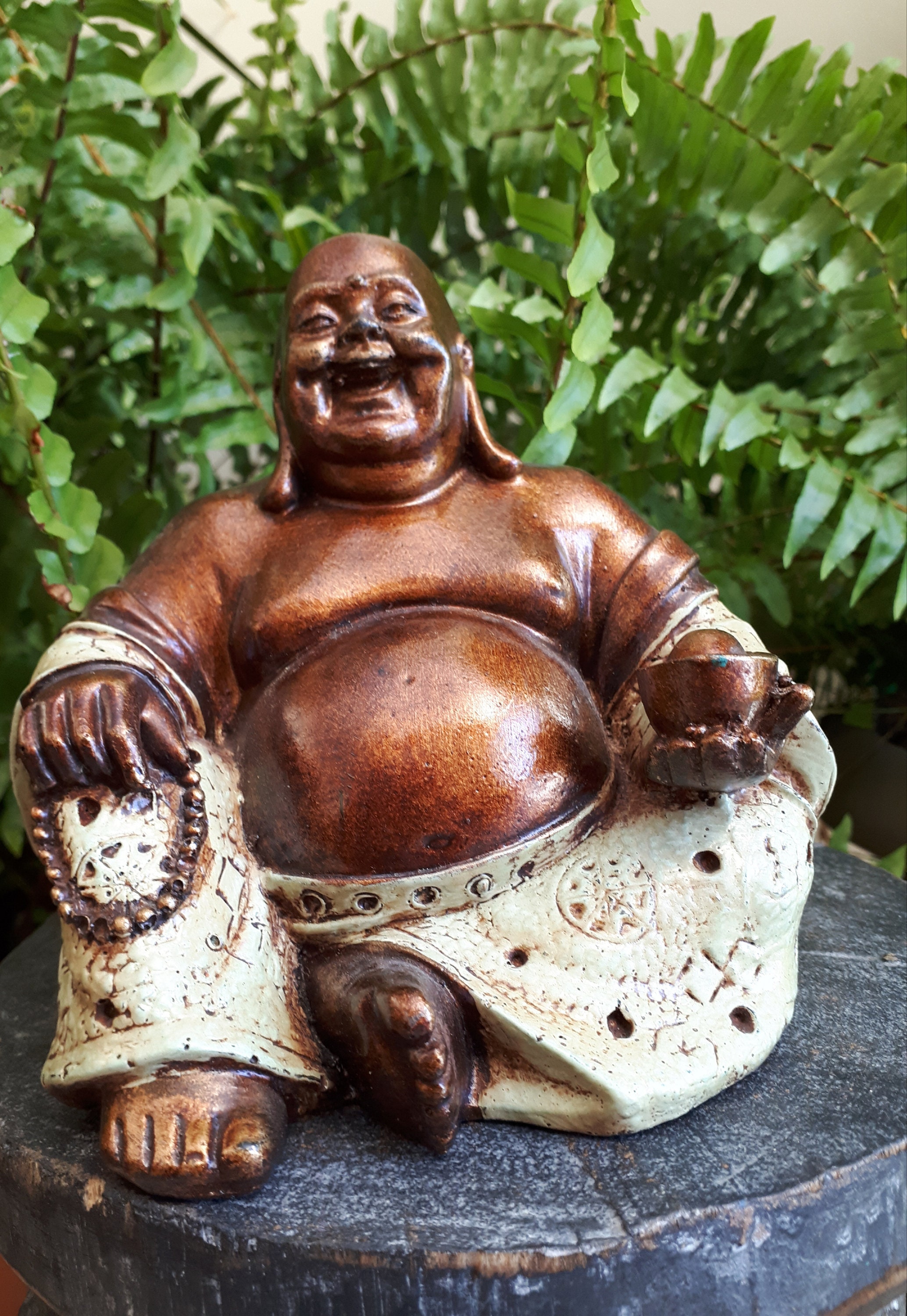 Resin Laughing Buddha Statue. Fat Buddha Resin Figurine. Happy Etsy