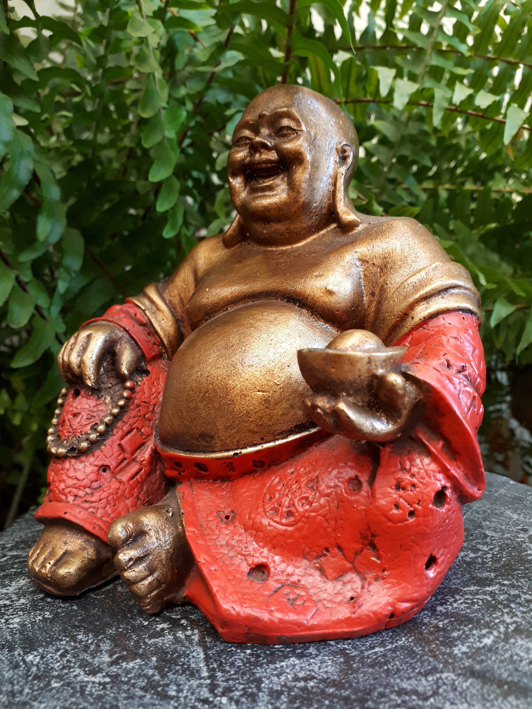 Resin Laughing Buddha Statue. Fat Buddha Resin Figurine. Happy Etsy