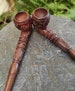 Carved Rosewood smoking pipes 15cm and 12cm. Peace pipe. Carved wooden pipe with large bowl. Tabacco pipe. Tabacco holder. Tobacco herb pipe 