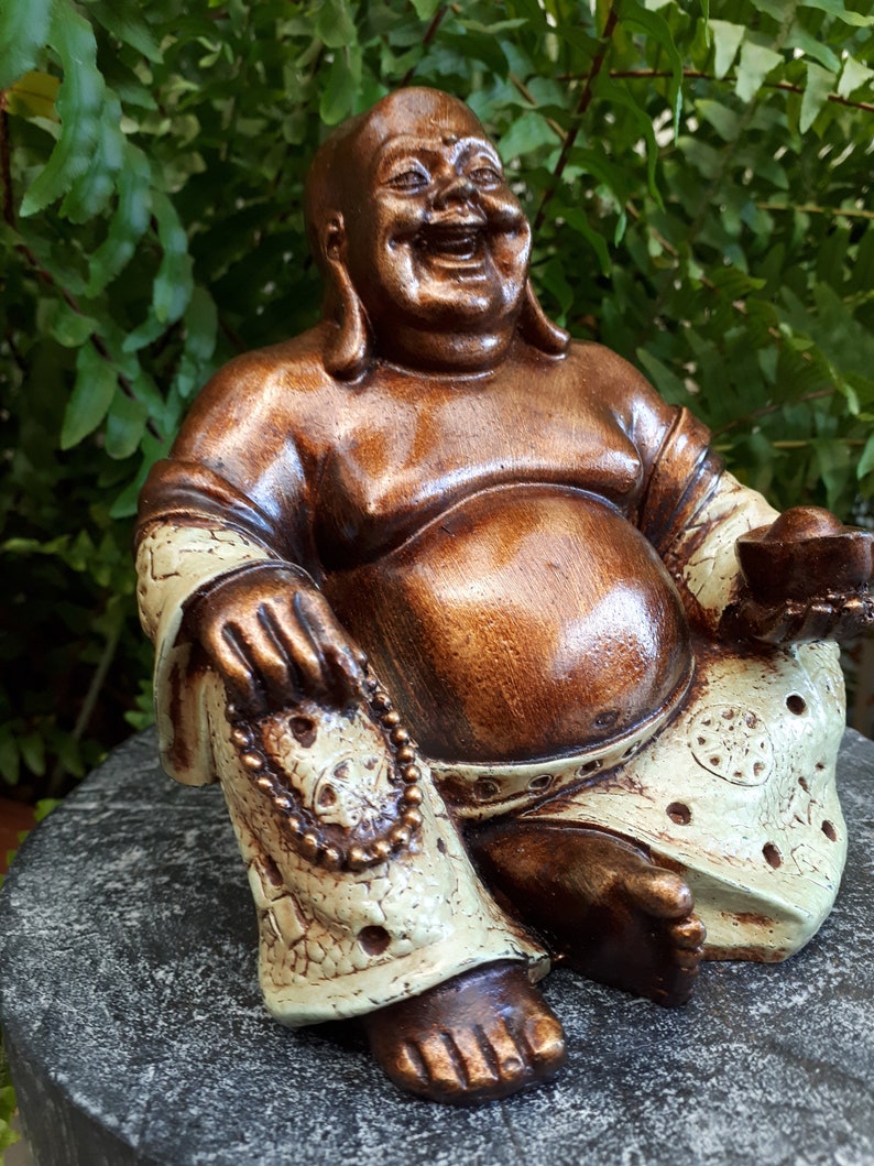 Resin Laughing Buddha Statue. Fat Buddha Resin Figurine. Happy Etsy