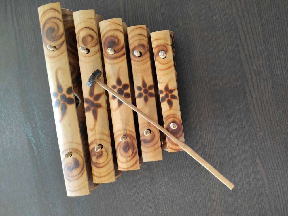 Buy Hand made Bamboo Xylophone With 1 Beating Stick. Percussion