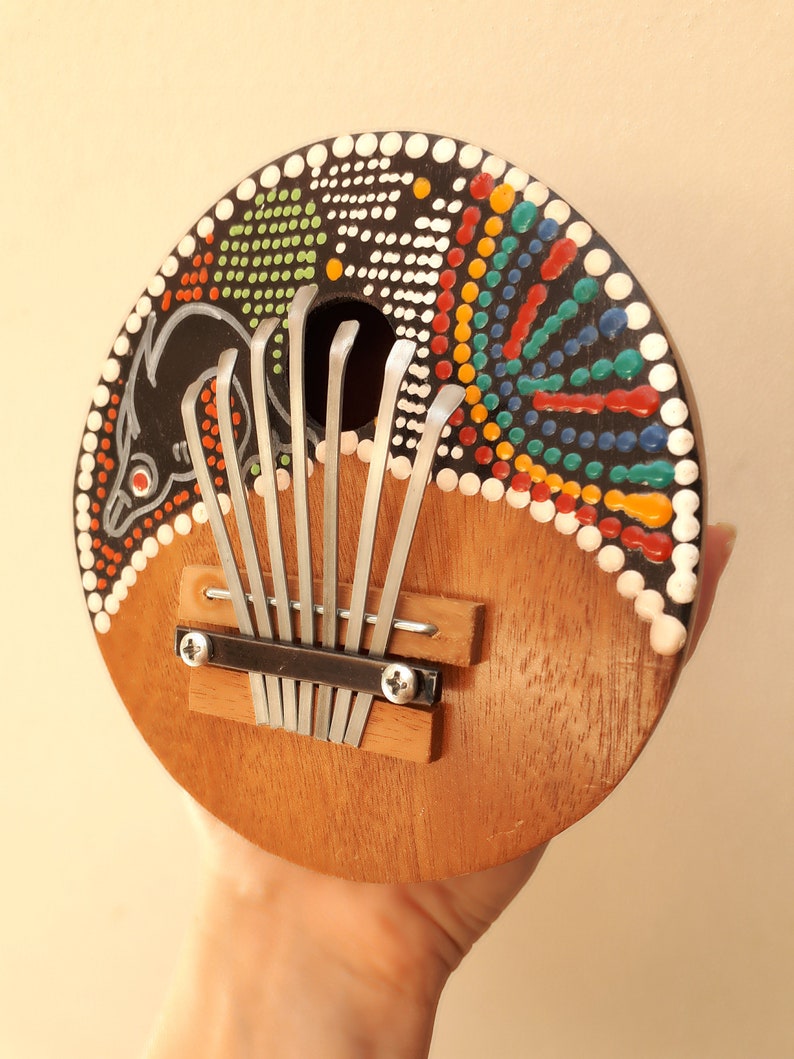 7 Notes Colored Coconut Kalimba. Thumb Piano. Sansula. Etsy Australia