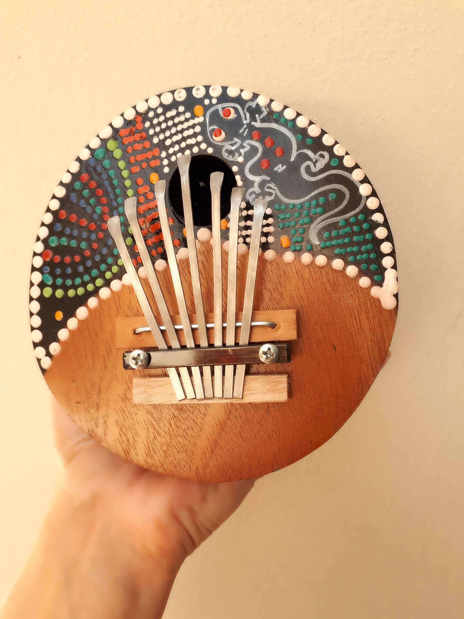 7 Notes Colored Coconut Kalimba. Thumb Piano. Sansula. Etsy Singapore