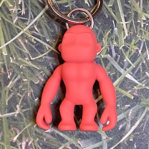 NEW Coral Color Rubber Monkey Key Chain Fob From the Kipling Co. Etsy
