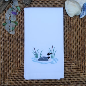 Loony Kitchen Towel | Embroidered Hand Towel | Maine Dish Towel
