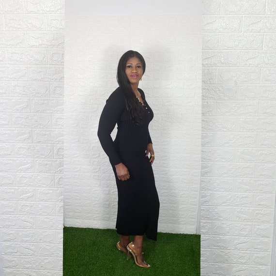 Women Knit Dress, Black Dress, Women Dress,long Sleeve Dress, Party Dress,spring  Dress, Autumn Dress, Crew Dress, - Etsy
