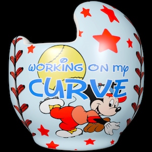 Working on My Curve Baseball-Themed Doc Band Wrap | Red Stars & Cartoon Style Baby Cranial Helmet Decal for Doc Band  Star Band