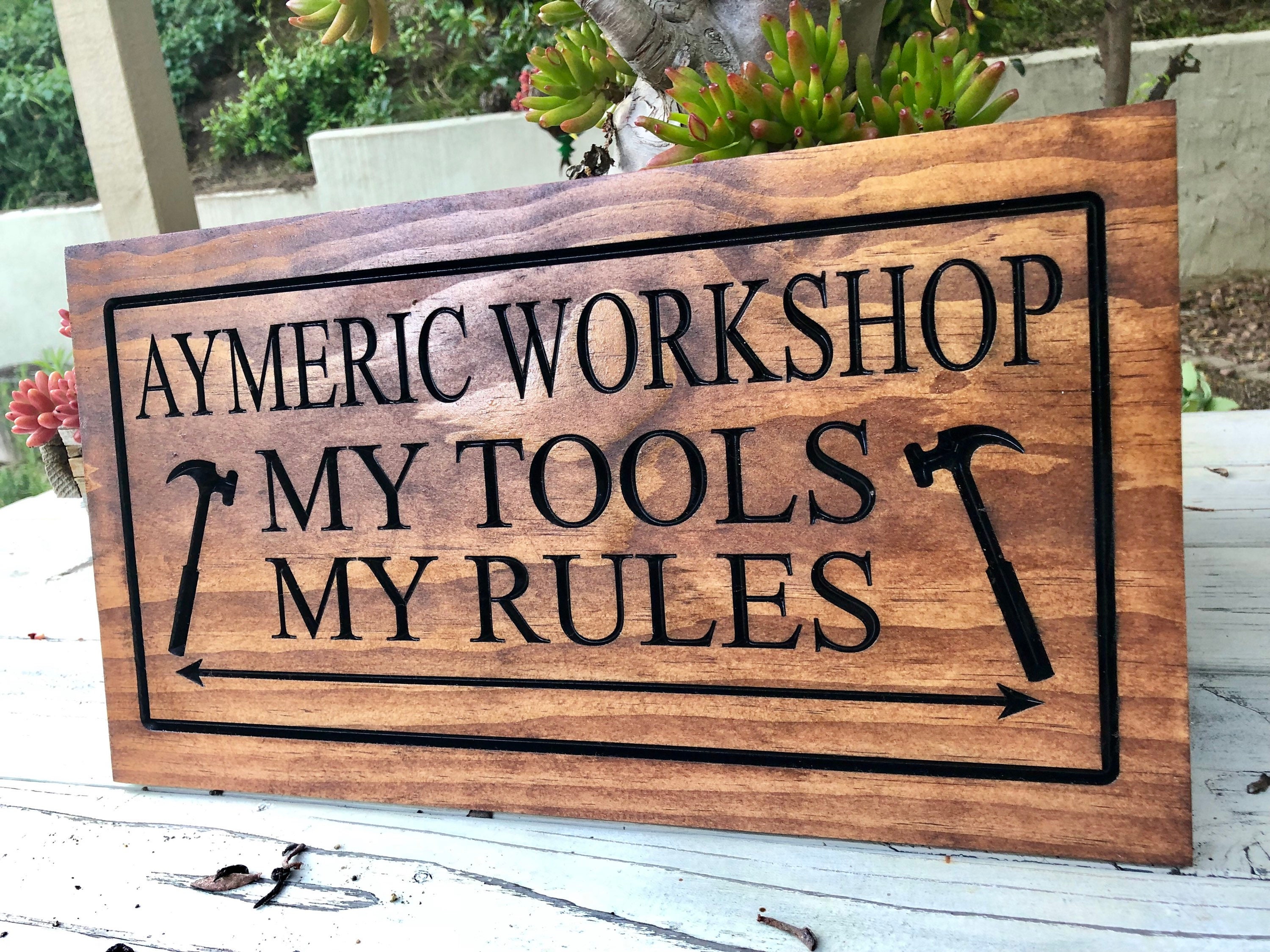 Taller tienda de madera letrero de garaje Signo de estilo | Etsy