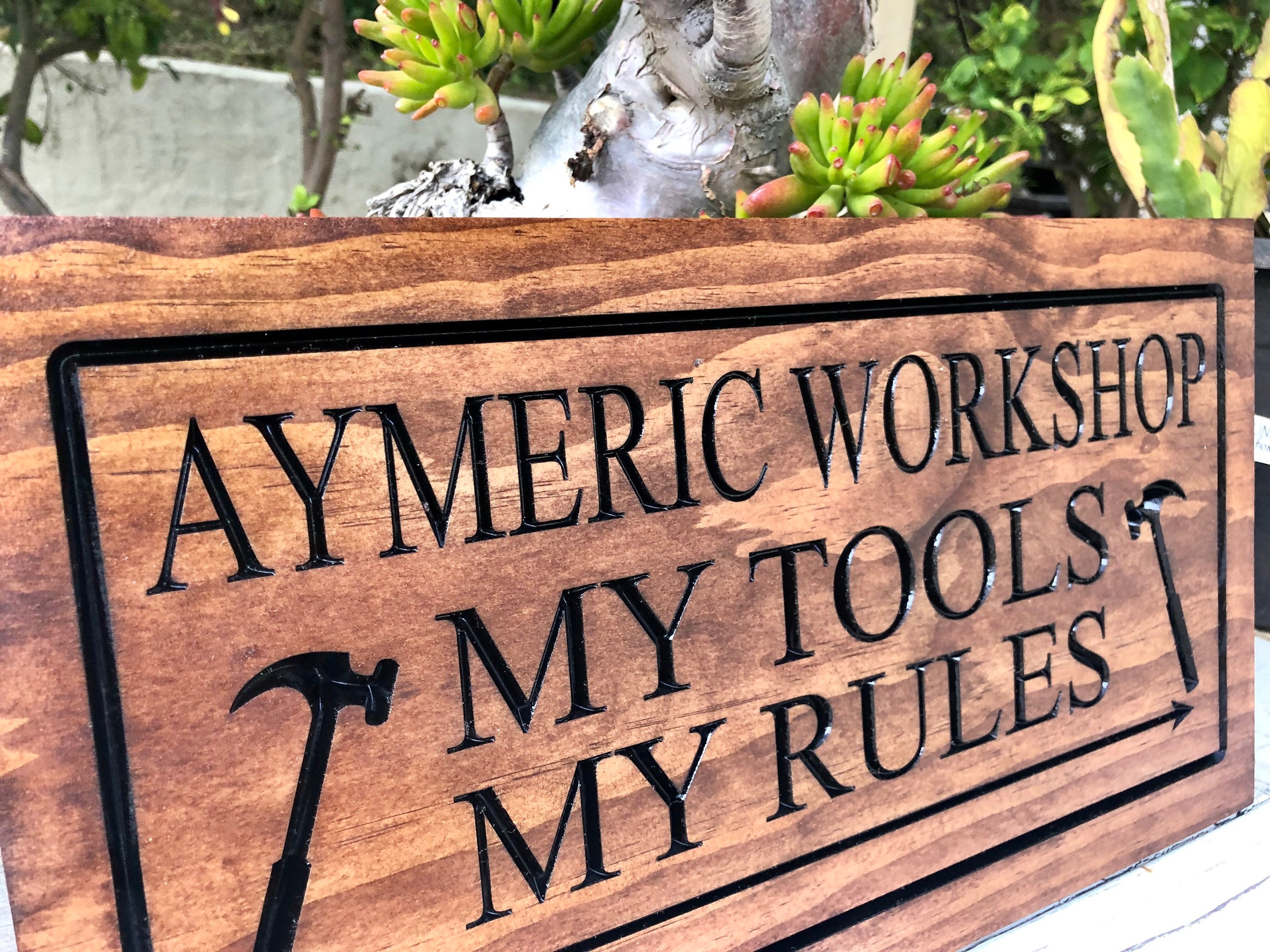 Taller tienda de madera letrero de garaje Signo de estilo | Etsy