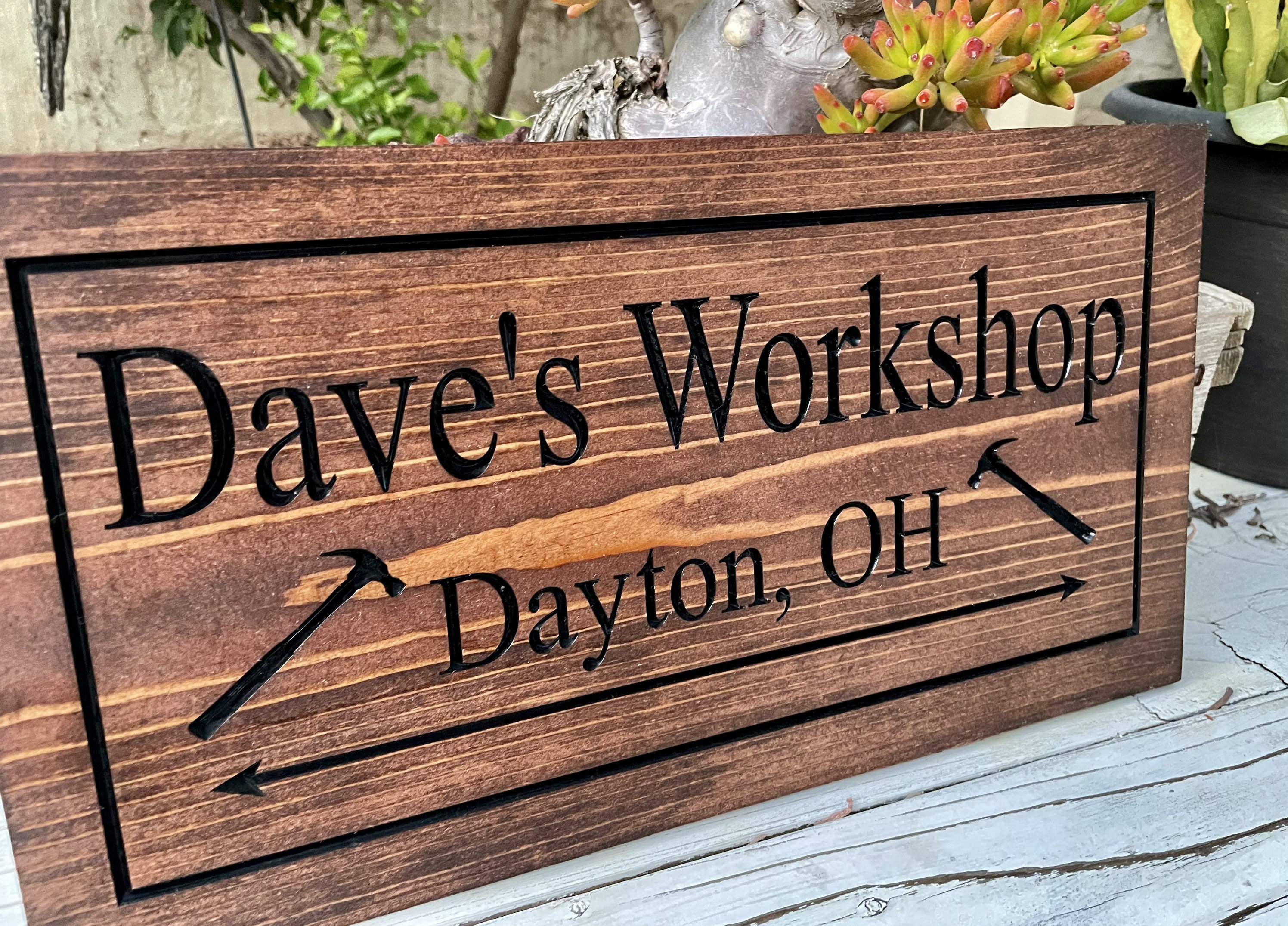 Wood Shop, Garage Sign Rustic Vintage Style Sign Man Cave Signs Custom Wood Sign Gifts