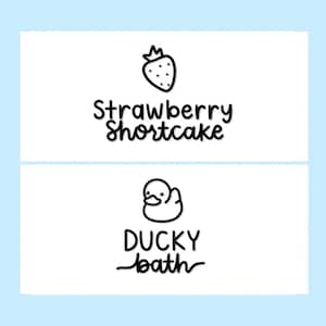 Custom rectangular slime labels
