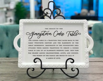 Youngstown Cookie Table Tray, Pittsburgh Cookie Table Tray, New Castle Cookie Table Tray