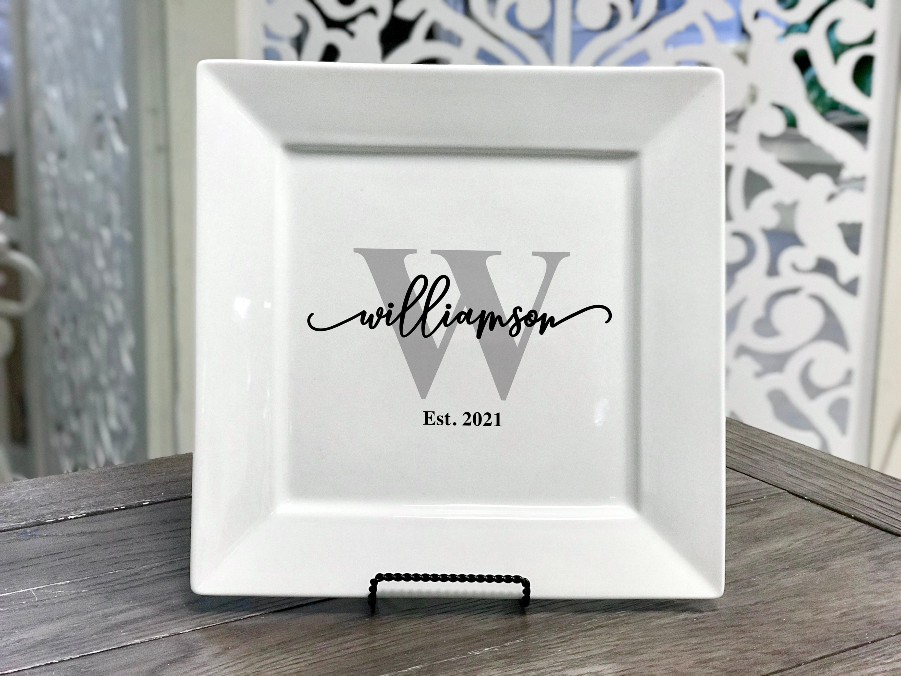 Personalized Plate Last Name Platter Name Serving Platter Etsy
