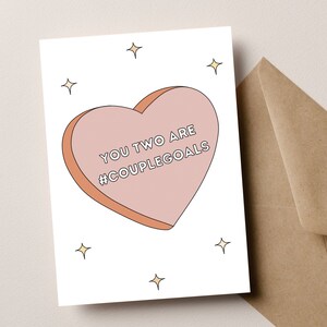 Paar Ziele, heiraten, Verlobungskarte, Bester Freund Karte, alles Gute zum Jubiläum, Junggesellinnenparty Karte, Brautparty Geschenk