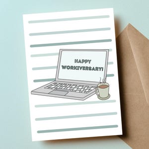 Carte pour collègue, carte de joyeux anniversaire de travail, joyeux travail professionnel, reconnaissance d'un employé, cadeau d'anniversaire de travail, collègue de travail