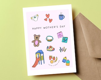 Happy Mother’s Day Card, You’re a Great Mom, Mom Friend Card, New Mom Gift, Motherhood Card, Simple Modern Greeting Card
