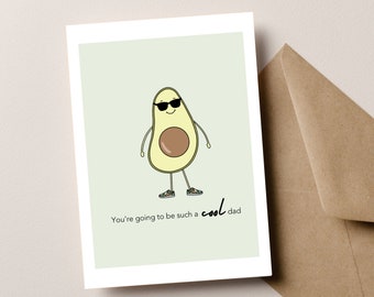 Papa cool, futur papa, futur papa, carte de fête des pères, première fête des pères, cadeau nouveau papa, pour mari, fête des pères enceinte