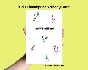 Handprint Birthday Card: DIY Kid's Activity (PDF)