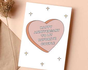 Happy Anniversary Card, Couple Goals, Happy Anniversary to my Favorite Couple, Anniversary Gift for Couple, Friend Anniversary