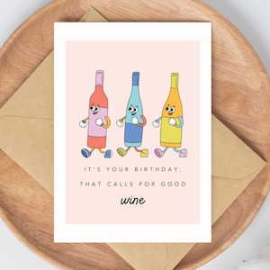 Invitation d'anniversaire pour le bon vin, Cadeau sur le thème du vin, Amateur de vin, Carte d'anniversaire de vin, Carte de meilleur ami, Vin rouge, Cadeau de vin, Coffret cadeau de vin