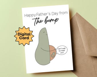 Printable Expecting Father's Day Gift, Dad to Be Card for Father's Day, First Father's Day from the Bump, Soon to Be Dad Gift