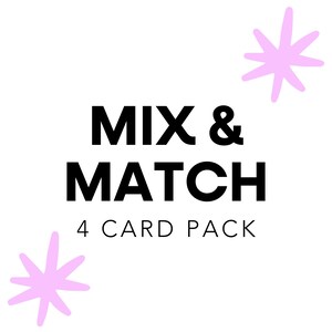 Mélangez et assortissez les cartes, jeu de 4 cartes, jeu de cartes de voeux, cartes de voeux A2, cartes avec enveloppes, choisissez les vôtres