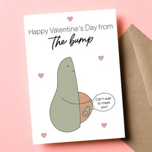 Carte de Saint-Valentin papa, joyeuse Saint-Valentin sans heurts, cadeau pour nouveau papa, cadeau pour mari, carte de femme enceinte, petite amie
