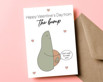 Dad to Be Valentine's Day Card: From the Bump, New Dad Gift