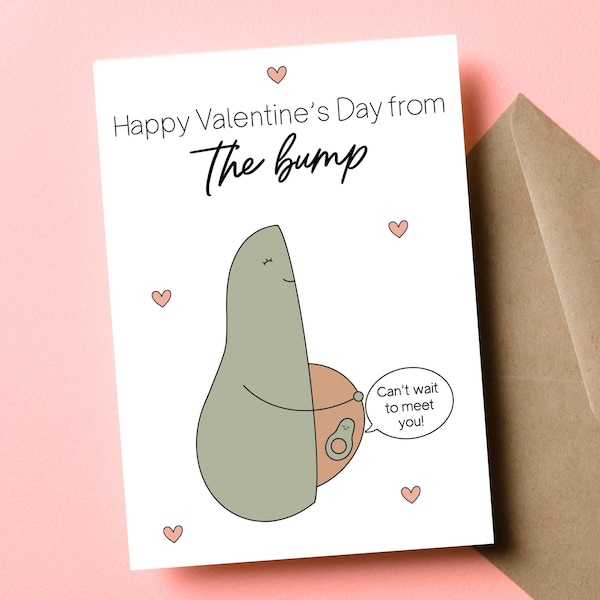 Dad to Be Valentine's Day Card: From the Bump, New Dad Gift