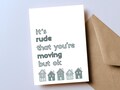 Funny Moving Away Card: Rude But Ok, New Home Gift