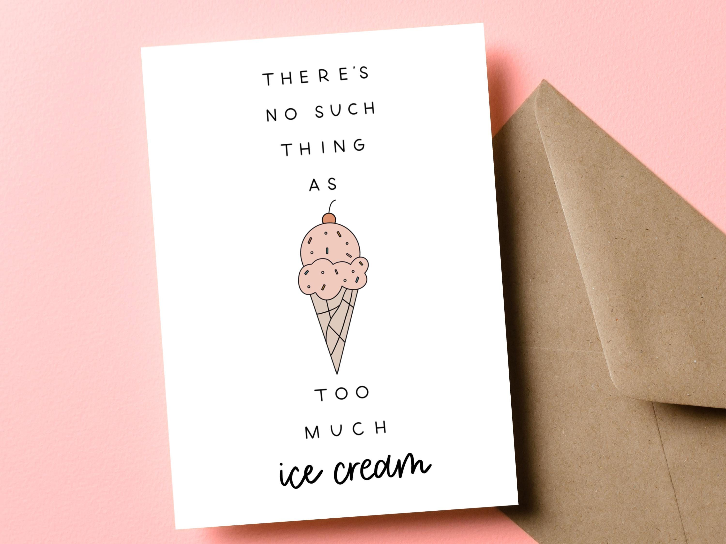 Ice Cream Birthday Card: Summer Party Gift