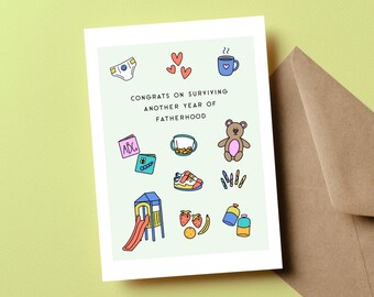 Funny Dad Card, Dad Birthday Card, Father’s Day Card, New Dad Gift, First Father’s Day Card, Dad Life Card, Humor Card for Dad