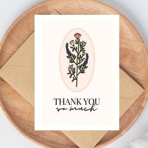 Blumen-Dankeschön-Karte, Baby-Dusche-Dankeschön-Karte, Brautparty-Dankeschön-Notizen, Dankesnotizen, Hochzeits-Dankeschön, Lehrer-Wertschätzung