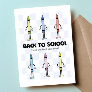 Carte rentrée scolaire, carte premier jour d'école, carte enseignant, carte d'encouragement, école primaire, carte de retour