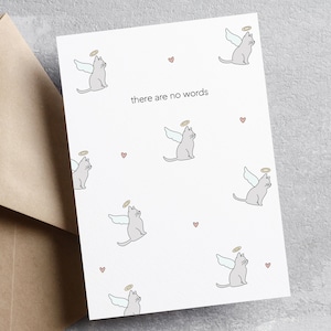 Carte de sympathie de chat, carte de sympathie d'animal de compagnie, perte de chat, pont arc-en-ciel, désolé pour votre perte, il n'y a pas de mots, carte de perte d'animal de compagnie