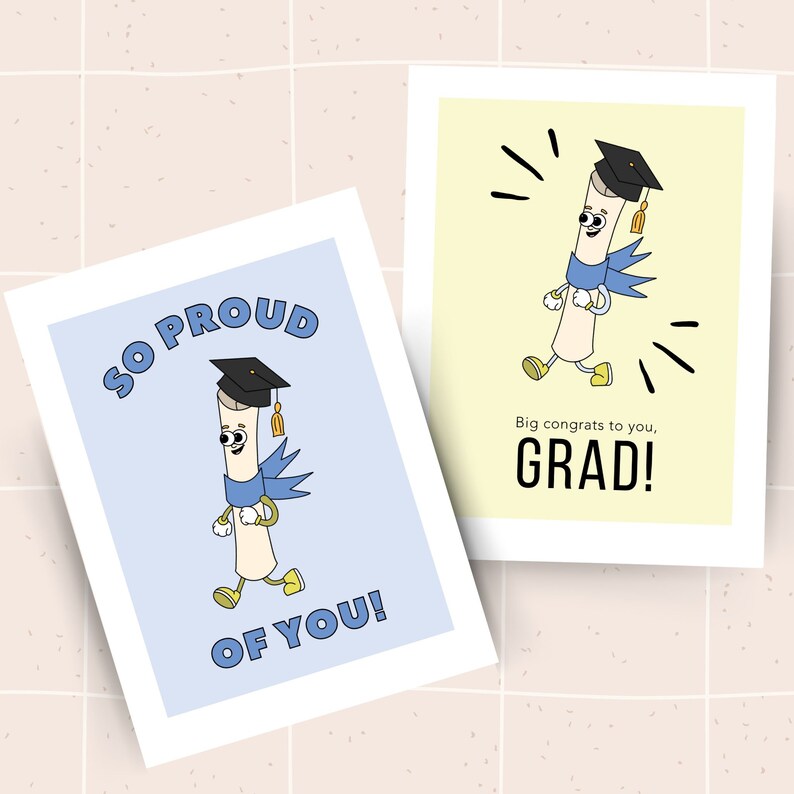 Big Congrats to You Grad, Congratulations Card, Graduation Card, Class of 2024, Diploma, Graduation Cap, High School, College Graduation afbeelding 8