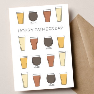 Cadeau bière artisanale pour lui - carte drôle de fête des pères houblonnée, cadeau pour les amateurs de bière, carte papa unique