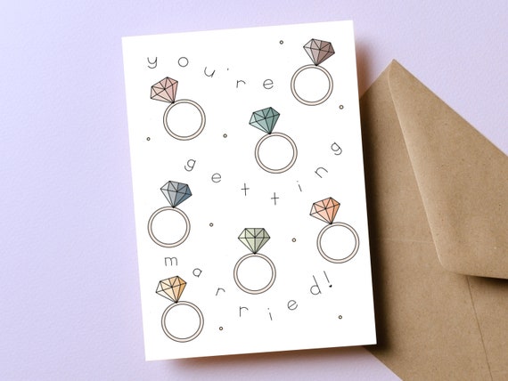 Congrats Engagement Card: Bridal Shower Gift