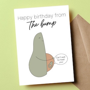 Carte d'anniversaire pour futur papa, joyeux anniversaire, cadeau pour nouveau papa, cadeau pour mari, carte d'une femme enceinte, petite amie, bientôt papa