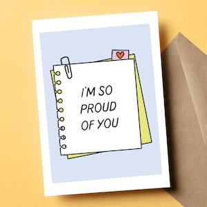 Tellement fier de vous, Diplôme de félicitations, Carte de félicitations, Carte de remise de diplôme, Cadeau pour meilleur ami, Félicitations pour un nouvel emploi, Promotion Félicitations