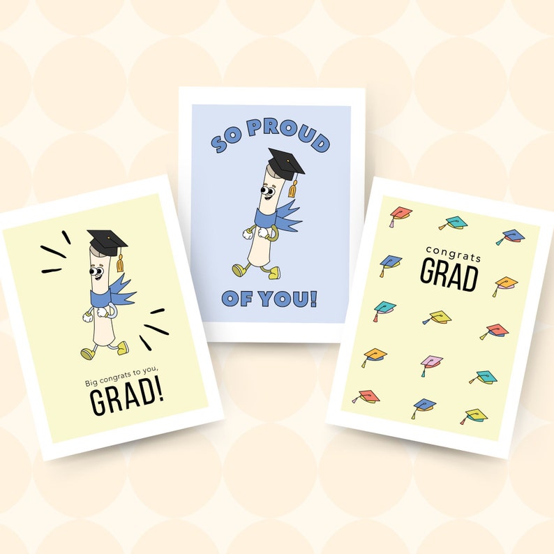 Big Congrats to You Grad, Congratulations Card, Graduation Card, Class of 2024, Diploma, Graduation Cap, High School, College Graduation image 9