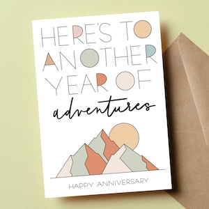 Mountain Anniversary Card: Outdoor Adventure Gift