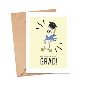 Big Congrats to You Grad, Congratulations Card, Graduation Card, Class of 2024, Diploma, Graduation Cap, High School, College Graduation afbeelding 2