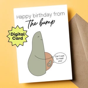Carte de joyeux anniversaire imprimable pour futur papa, carte d'anniversaire pour papa, carte de joyeux anniversaire sans relief pour futur parent