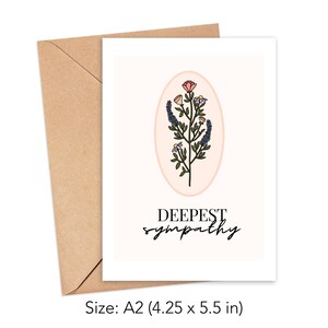 Deepest Sympathy Flower Bunch Card, Beautiful Floral Design, Heartfelt ...