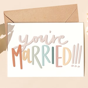 Congrats Wedding Card, You're Married, Card for Newlyweds, Gift for New Couple, Funny Wedding Card image 1