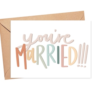 Congrats Wedding Card, You're Married, Card for Newlyweds, Gift for New Couple, Funny Wedding Card image 2